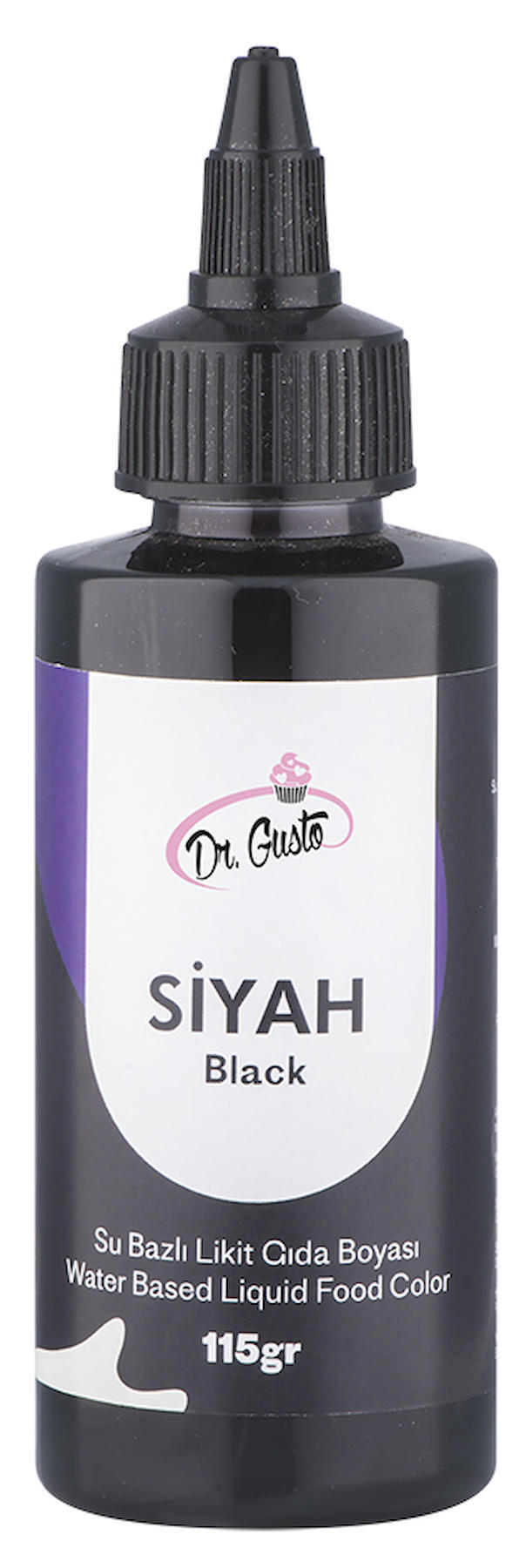 Dr Gusto Siyah Su Bazlı Sıvı Gıda Boyası 115 gr