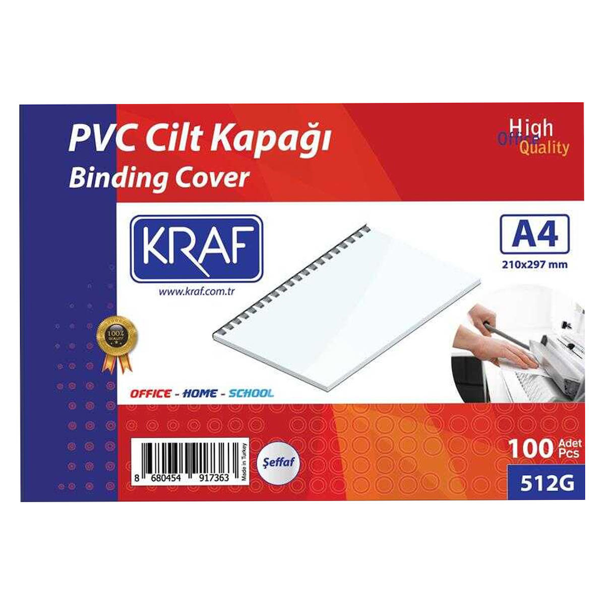 Kraf A4 Şeffaf cilt kapağı 512G