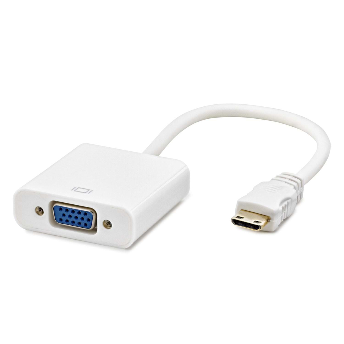 Hadron HDX7771 Mini HDMI (M) - VGA (F) Dönüştürücü Adaptör - Beyaz