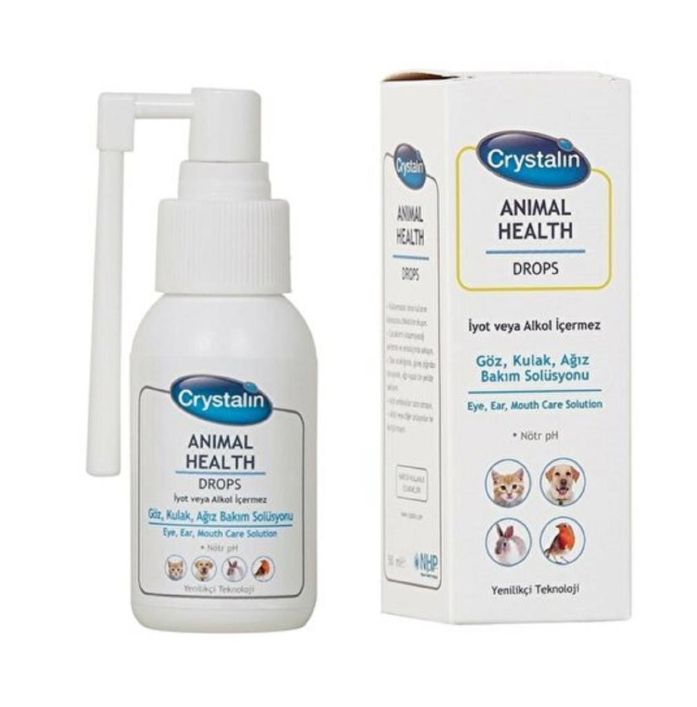 Crystalin Kedi Köpek İçin Göz, Kulak Ve Ağız Bakım Solüsyonu 50 Ml