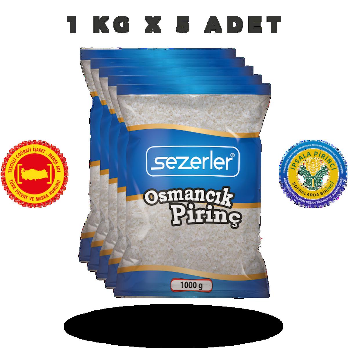 Sezerler İpsala Lüks Osmancık Pirinç 1 Kg x 5 Adet