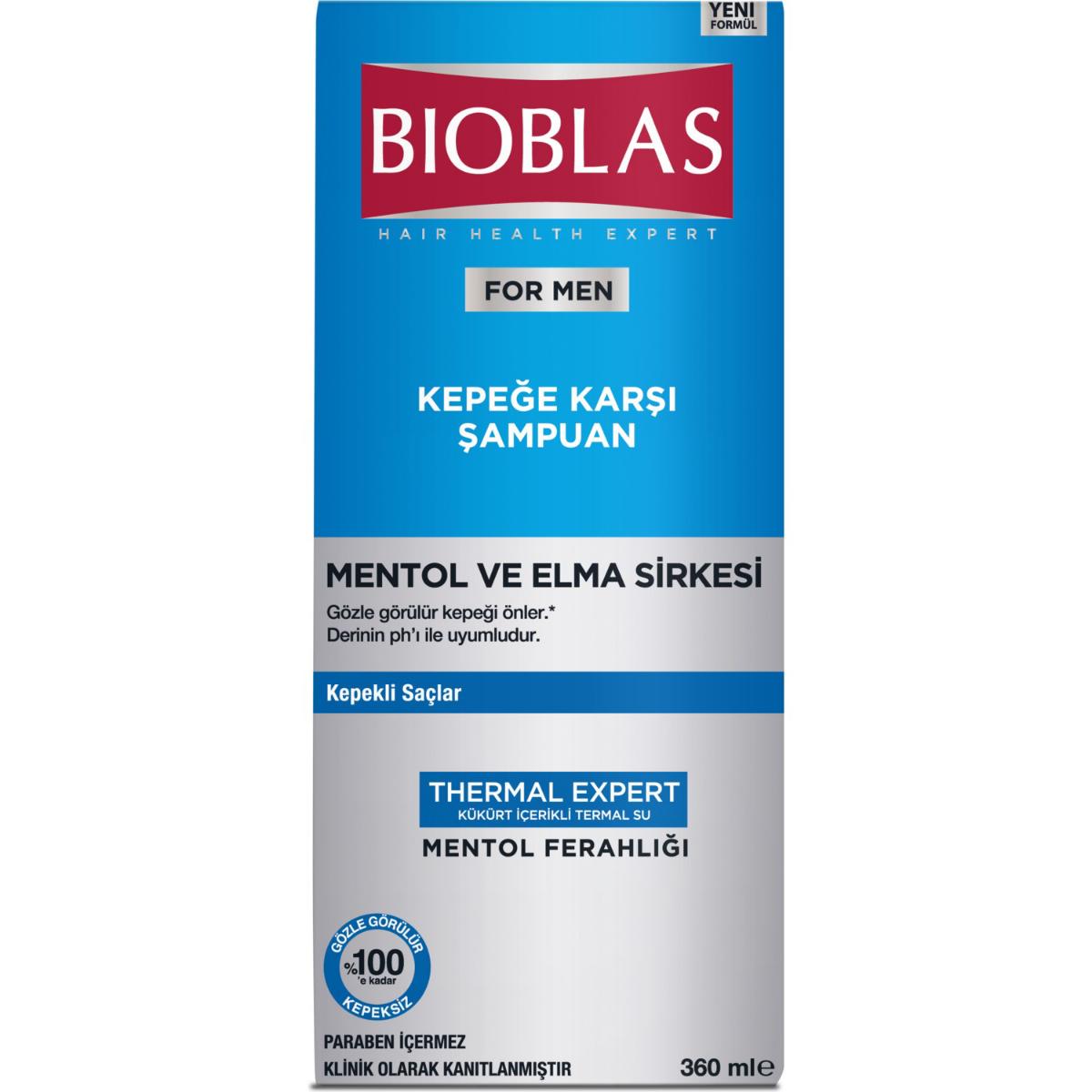 Bioblas Thermal Expert Kepekli Saçlar İçin Kepek Önleyici Mentol ve Elma Sirkeli Şampuan 360 ml