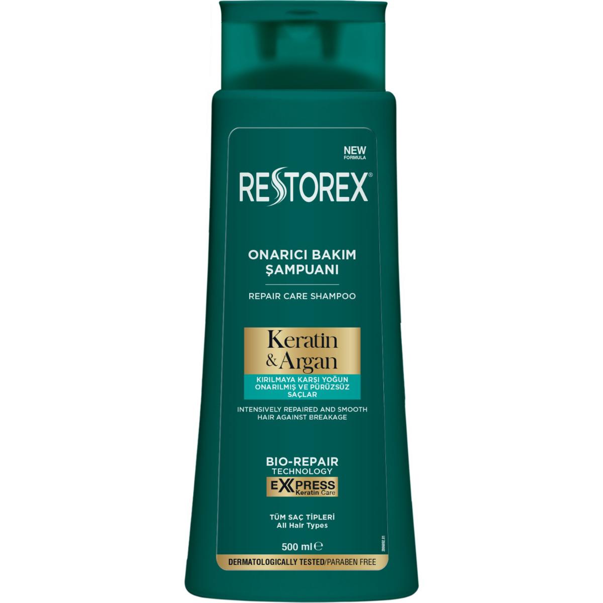 Restorex Tüm Saçlar İçin Onarıcı Argan Yağlı Şampuan 500 ml