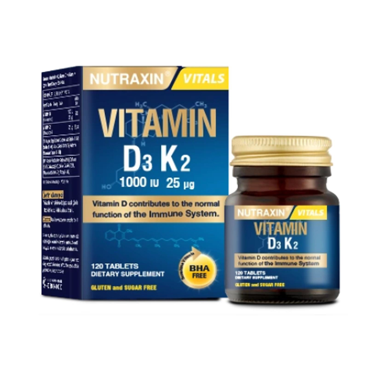 Nutraxin Vitamin D3 K2 120 Tablet