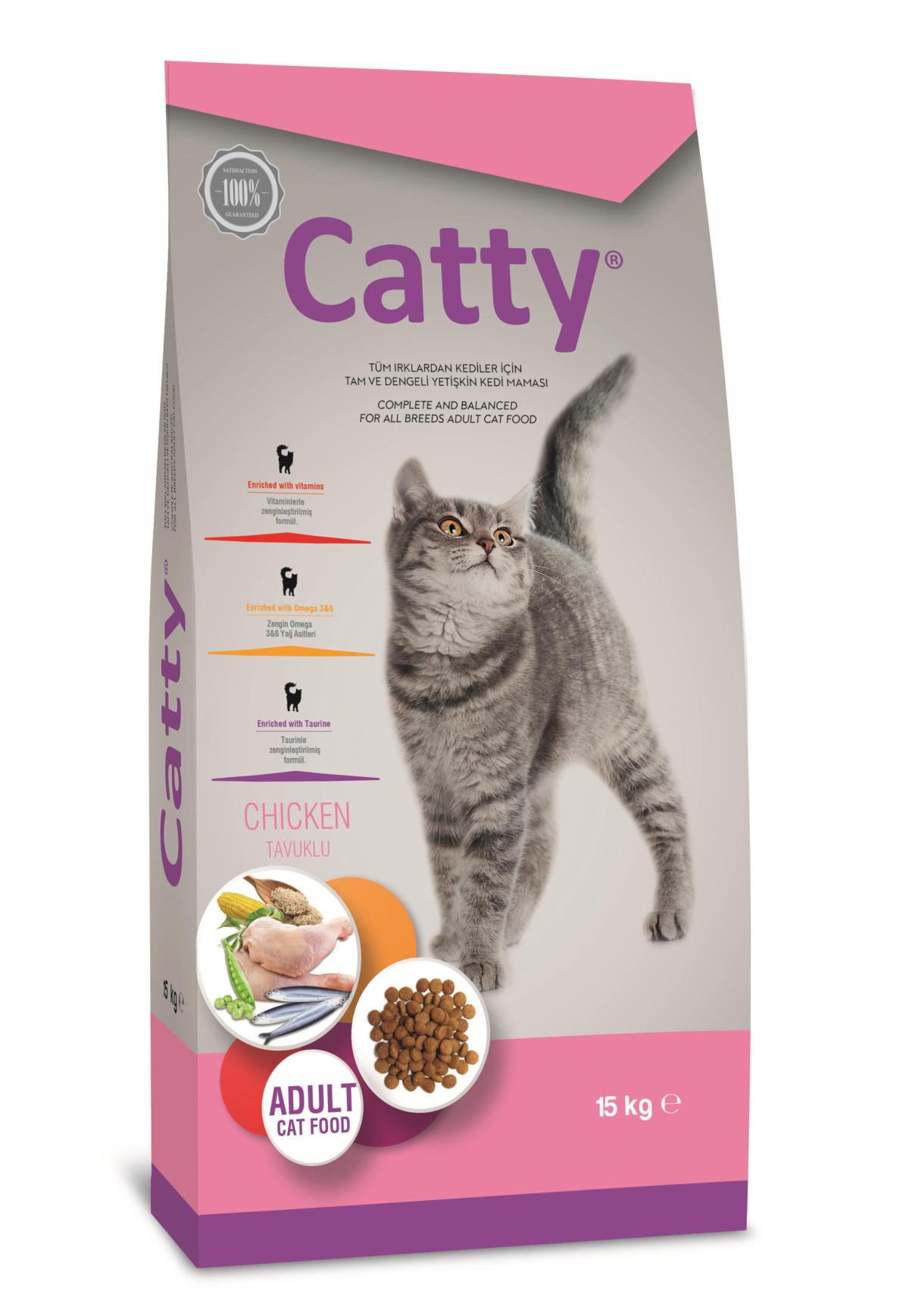 Catty Tavuklu Yetişkin Kedi Maması 15 Kg