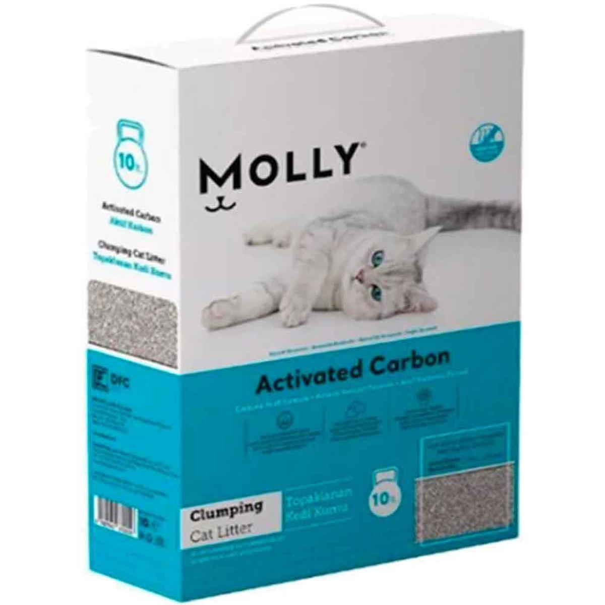 Molly Karbonlu Topaklaşan Kedi Kumu 10 LT