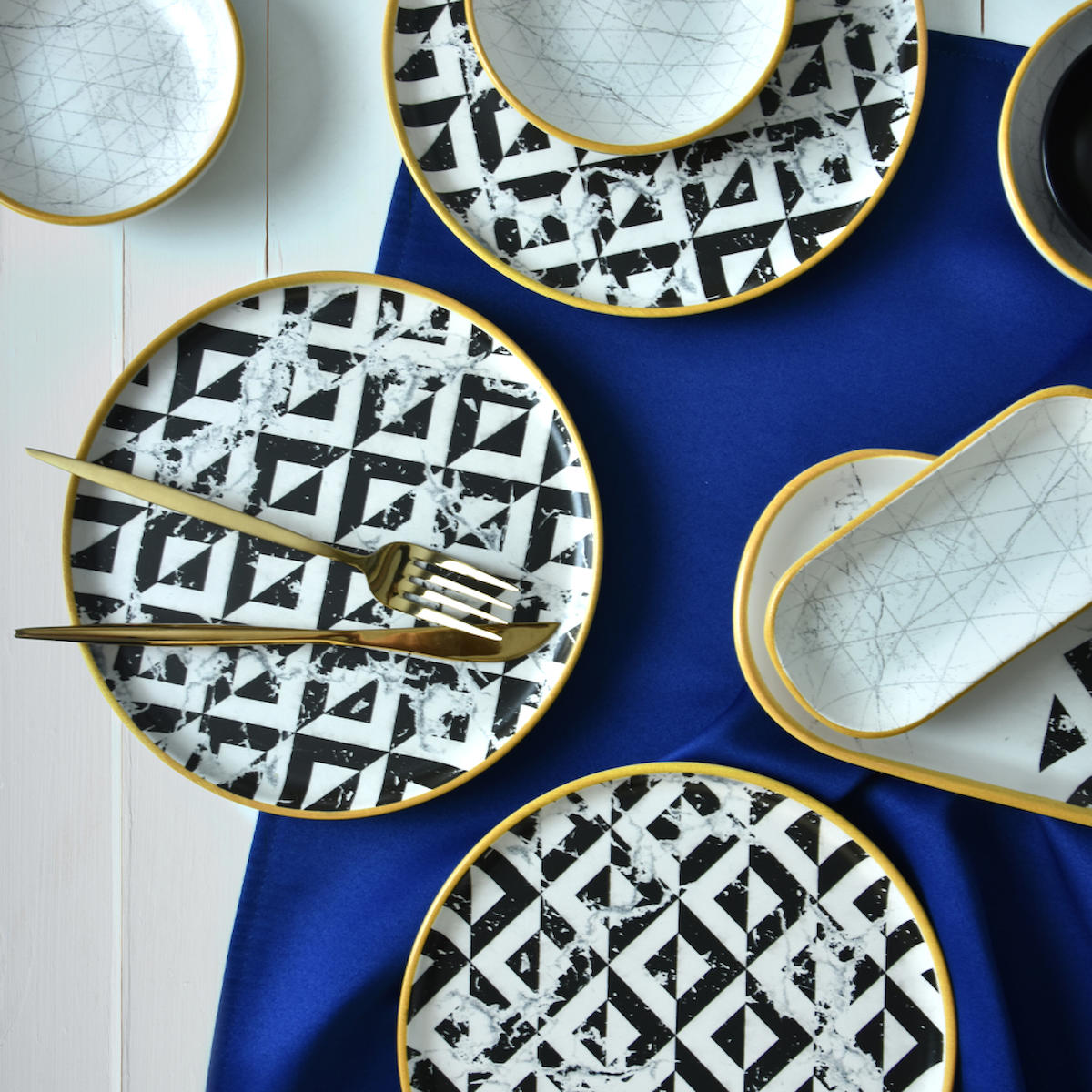 Keramika Trigon Marble Kahvaltı Takımı 18 Parça 6 Kişilik 18766-68-69