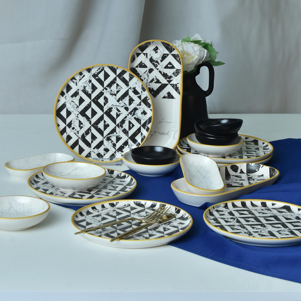 Keramika Trigon Marble Kahvaltı Takımı 18 Parça 6 Kişilik 18766-68-69