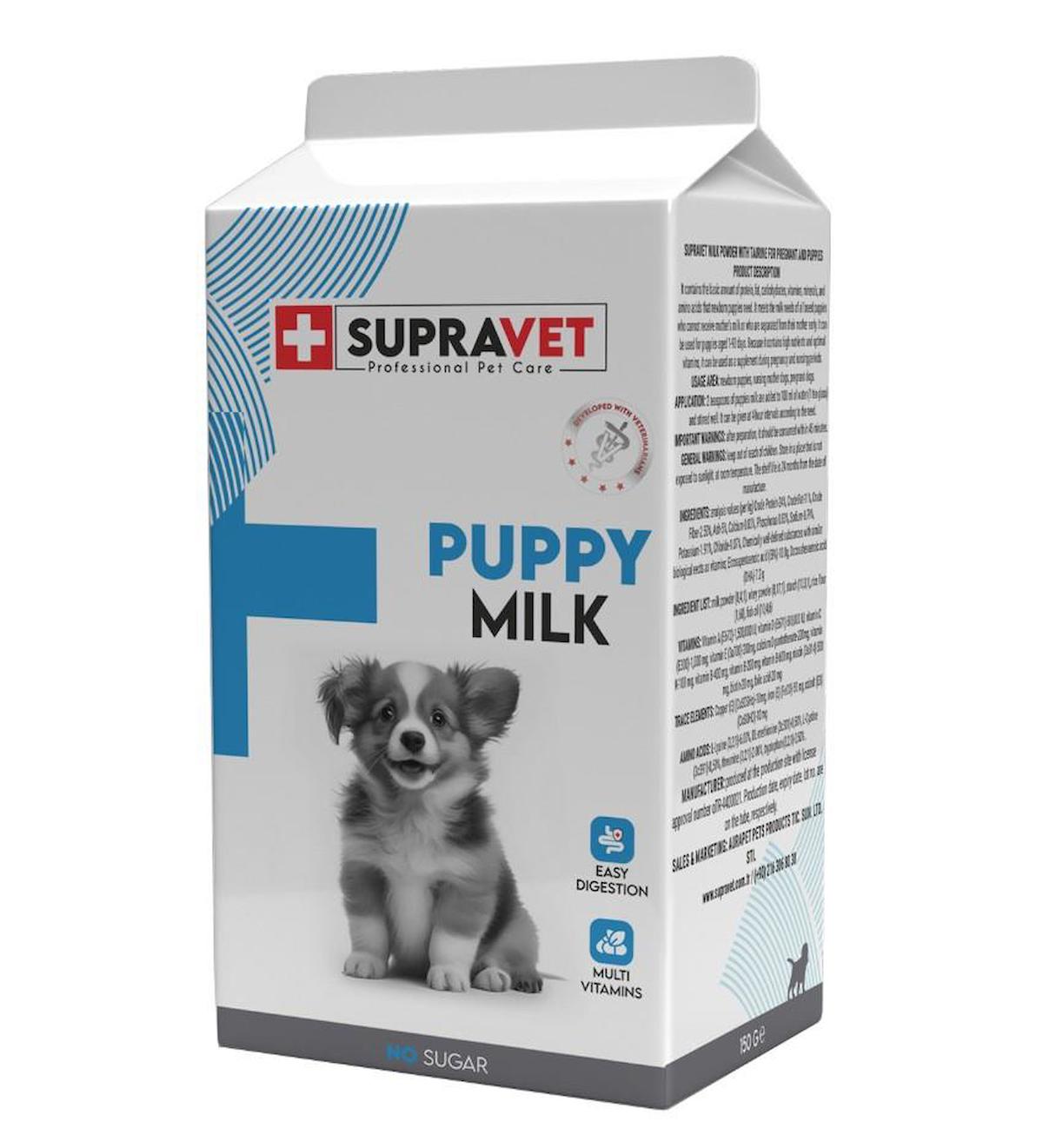 Supravet Hamile ve Yavru Köpekler İçin Taurinli Köpek Süt Tozu 150 Gr