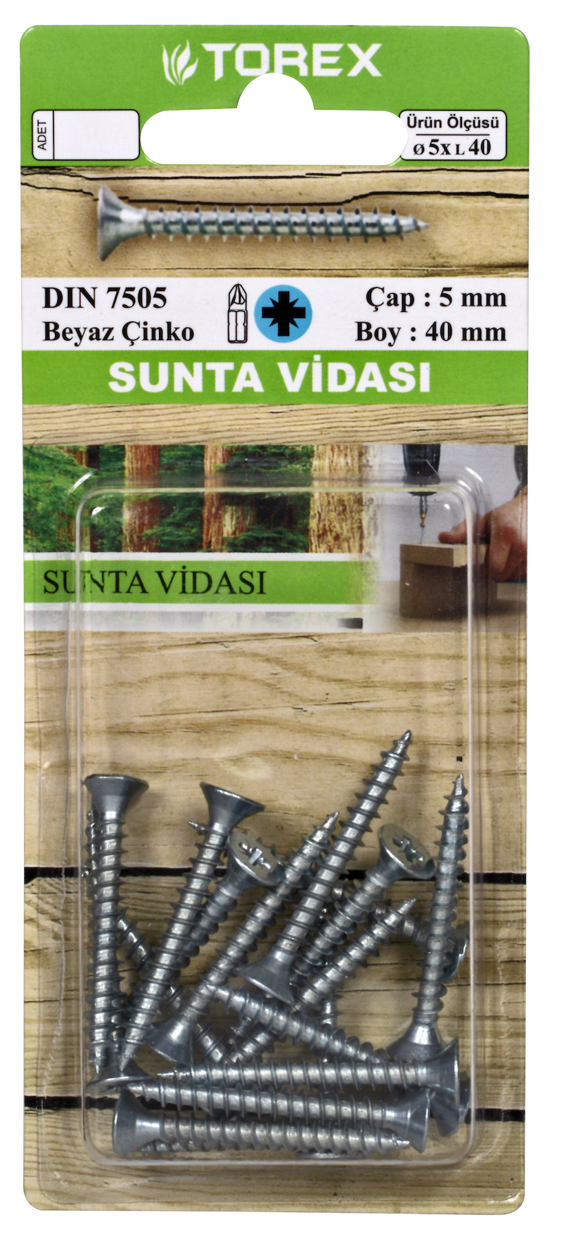 DIN 7505 5x40  Sunta Vidası