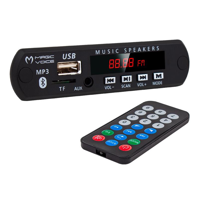 MAGICVOICE OTO TEYP USB/SD/MIC/BLUETOOTH KUMANDALI MİKROFONLU OTO TEYP ÇEVİRİCİ DİJİTAL PLAYER BOARD (12V-500MA)