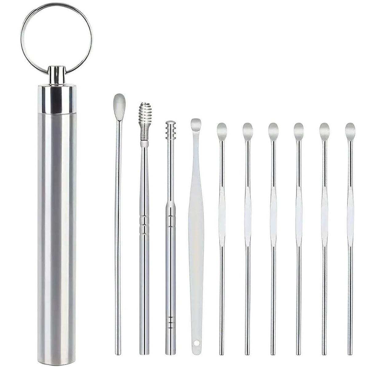 Ayt Sunup SN-27132 Paslanmaz Çelik 10’lu Kulak Temizleme Seti Kulak Temizleyici