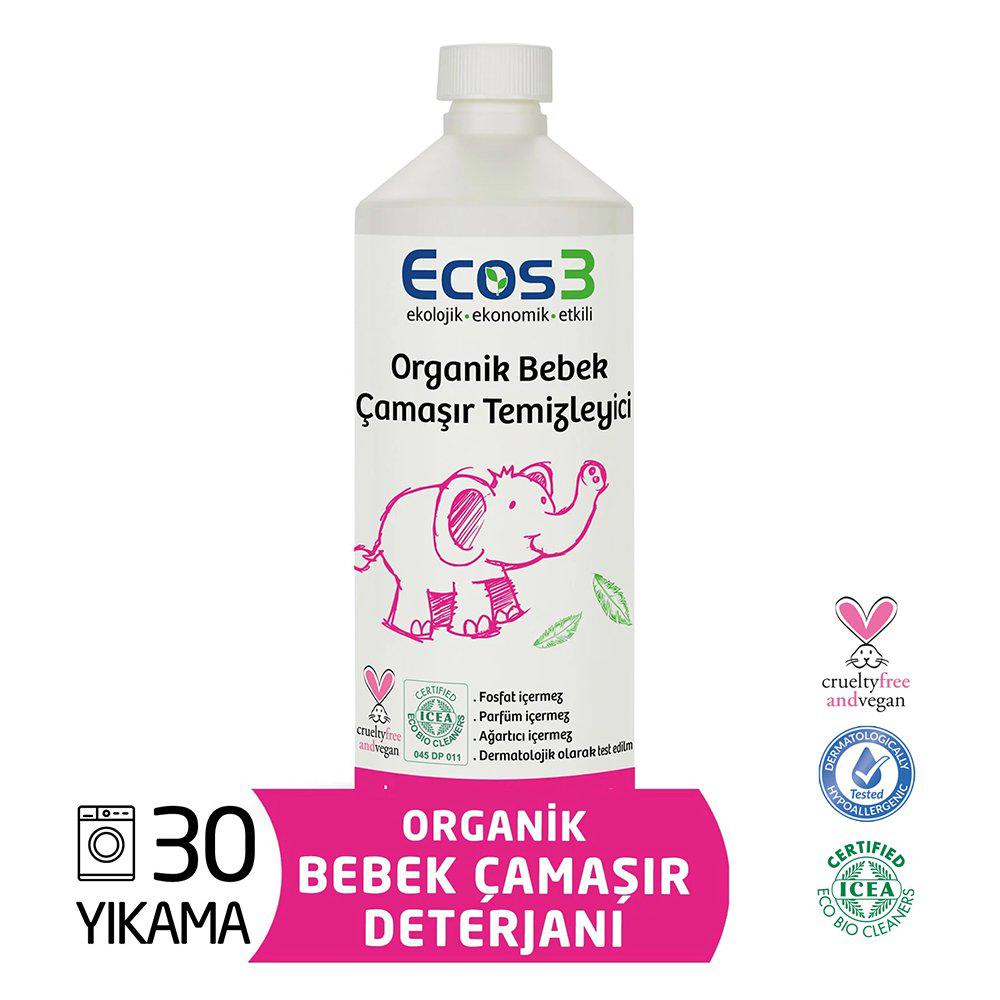 Organik Bebek Çamaşır Temizleyicisi (1000 ml) - Ecos3