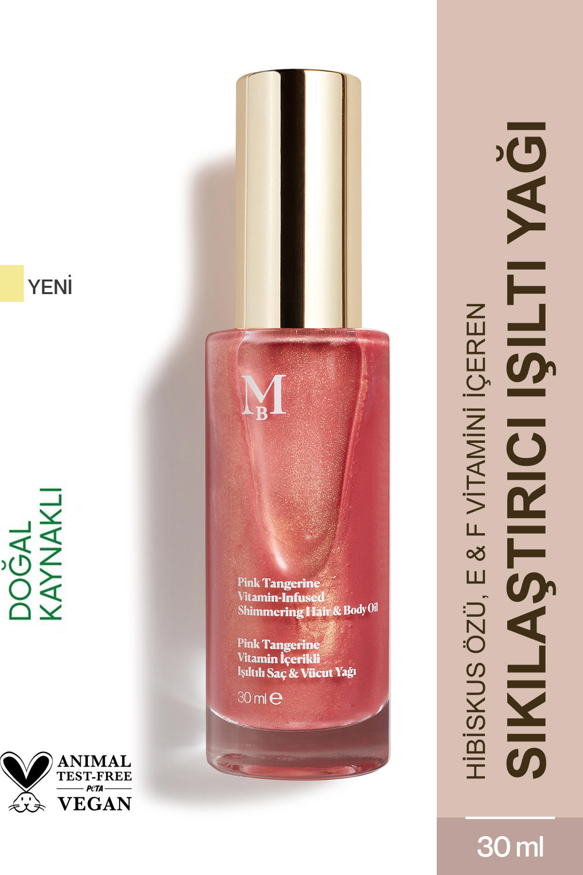 Pink Tangerine Vitamin İçerikli Işıltılı Saç & Vücut Yağı 30 ML