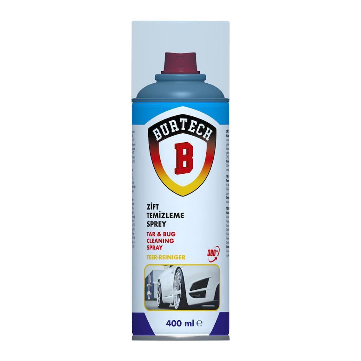 Burtech Kaporta Zift Çözücü Sprey 400 Ml Zift Temizleyici