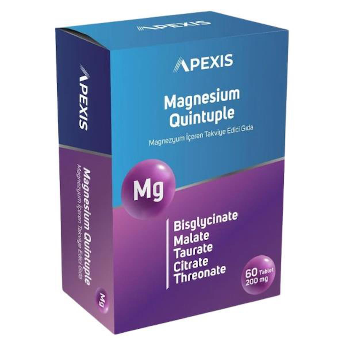 APEXİS MAGNESİUM QUİNTUPLE 60 LI