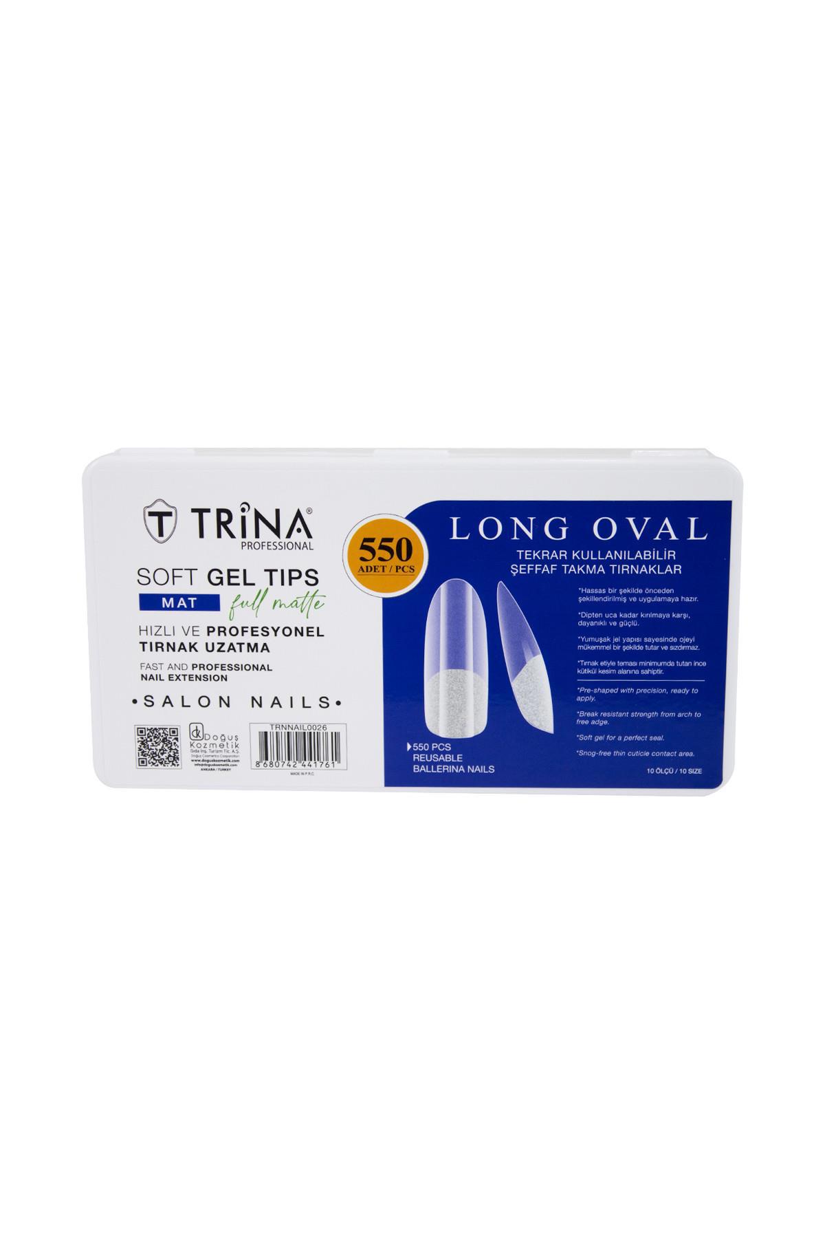 Trina Soft Jel Takma Tırnak - Long Oval (Full Mat) 550' Li - 26