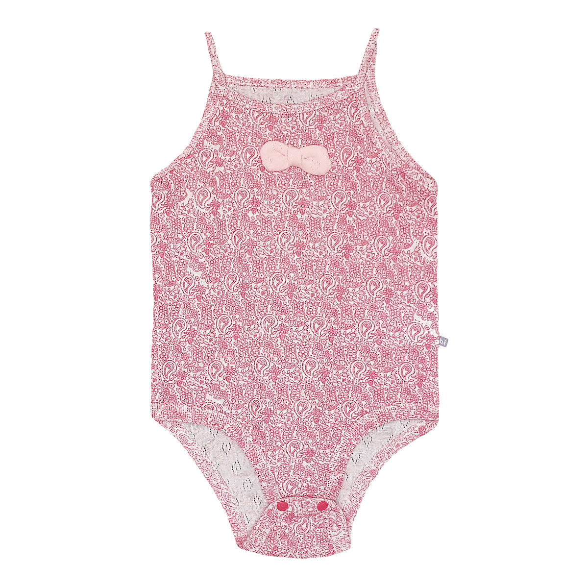 Bibaby Pink Flowers Jakarlı Bebek Badi - Pembe