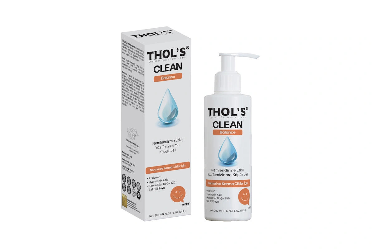 THOL'S CLEAN Balance (TB1) Yüz Temizleme Köpük Jeli  - 200 ml  Normal ve Karma Ciltler İçin Nemlendirme Etkili Yüz Temizleme Köpük Jeli