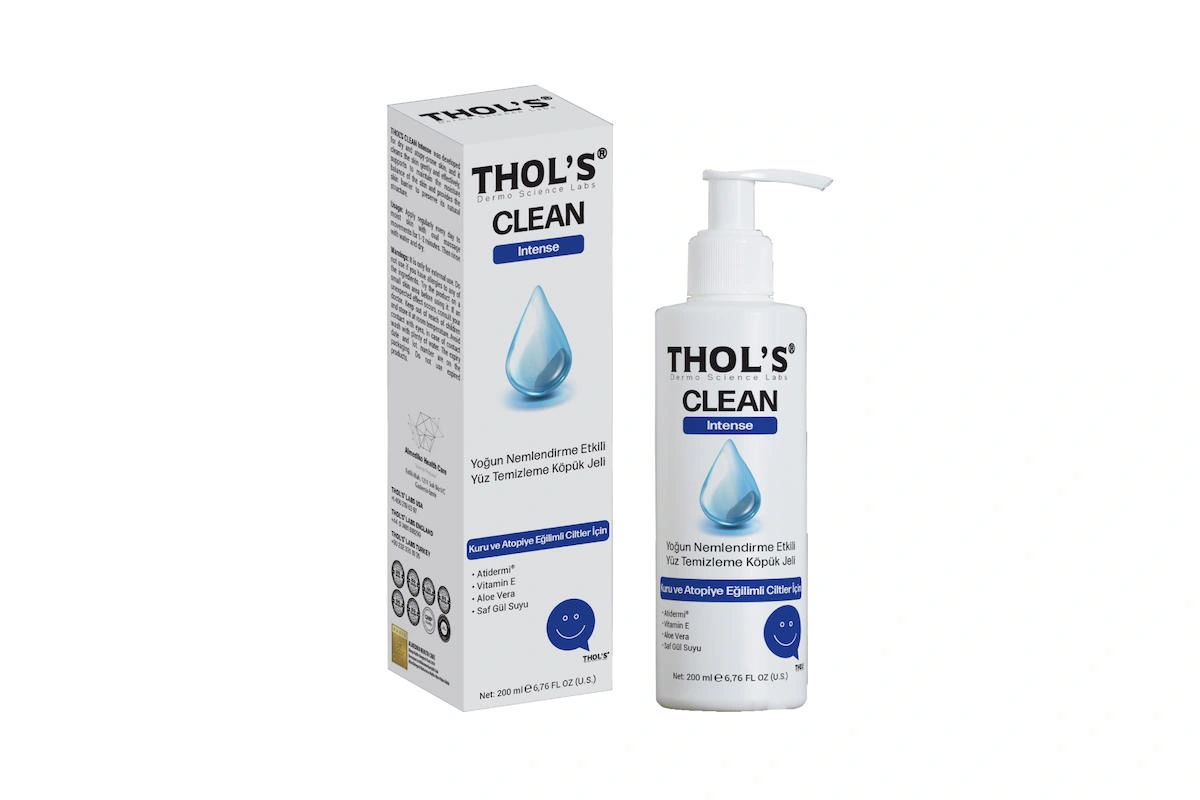 "THOL'S CLEAN Intense (TB3) Yüz Temizleme Köpük Jeli  - 200 ml  Kuru ve Atopiye Eğilimli Ciltler İçin Yoğun Nemlendirme Etkili Yüz Temizleme Köpük Jeli "