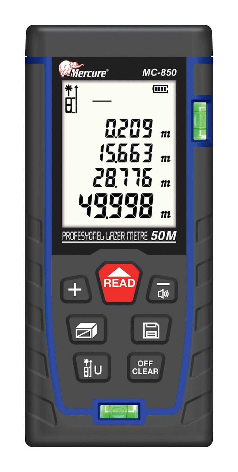 Mercure MC-850 Profesyonel Lazer Metre 50 Metre