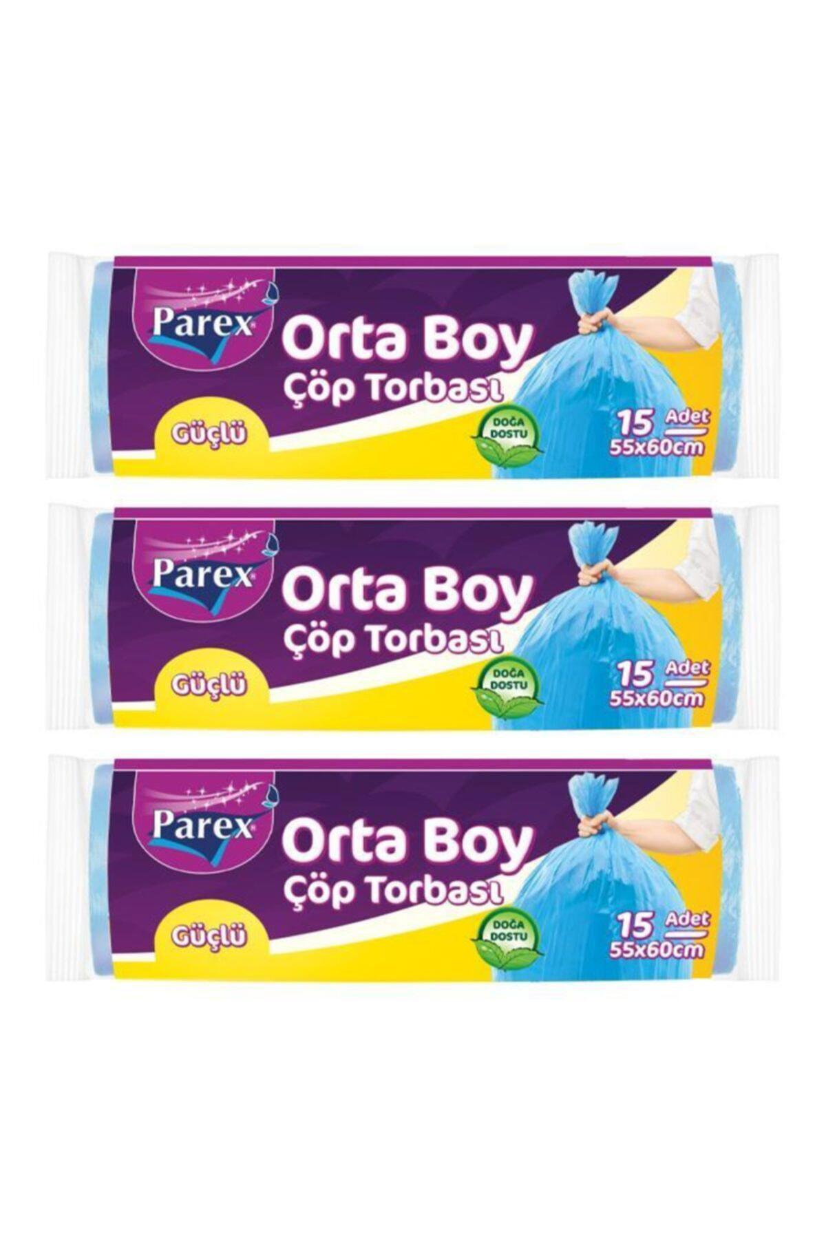 Parex Güçlü Çöp Torbası Orta Boy 3'lü Paket