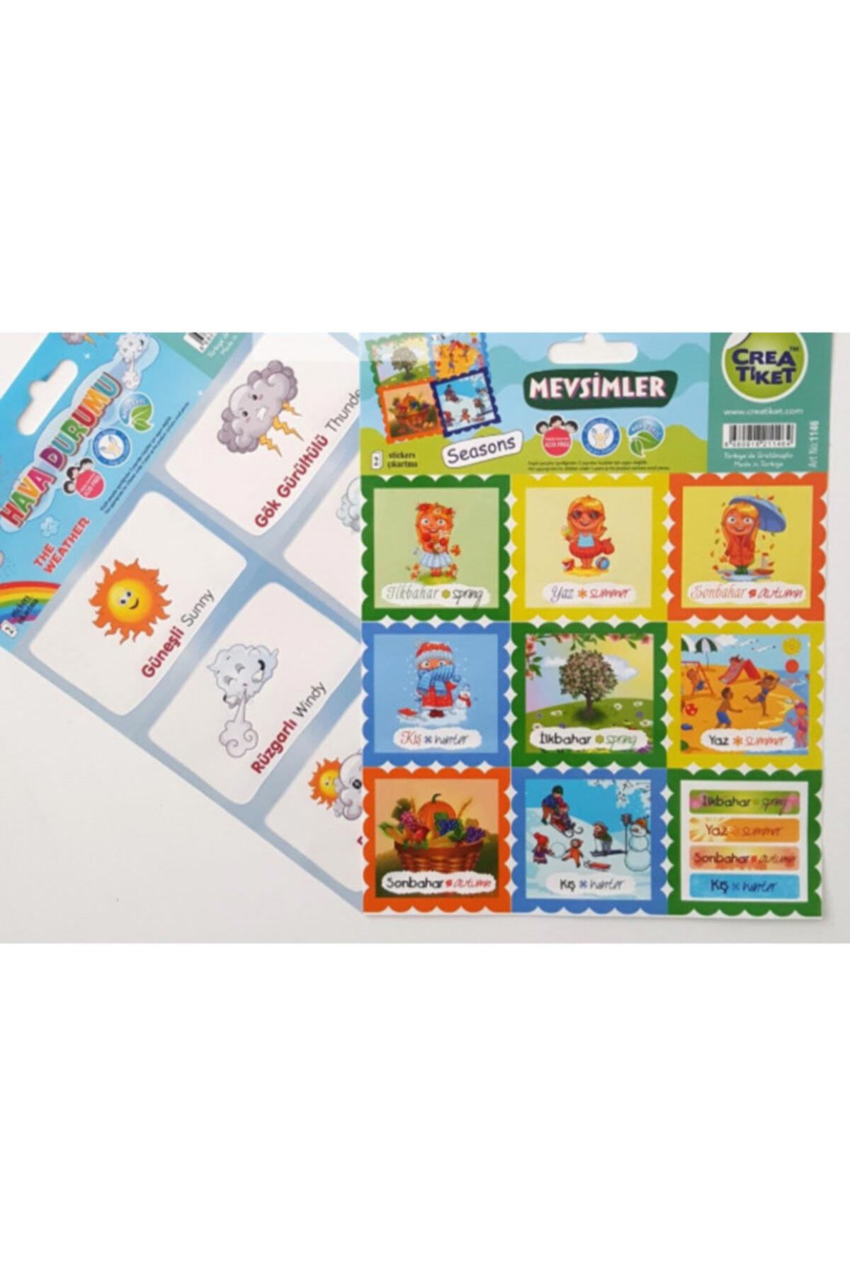 Crea Sticker Mevsimler Hava Durumu 15 Adet Etiket