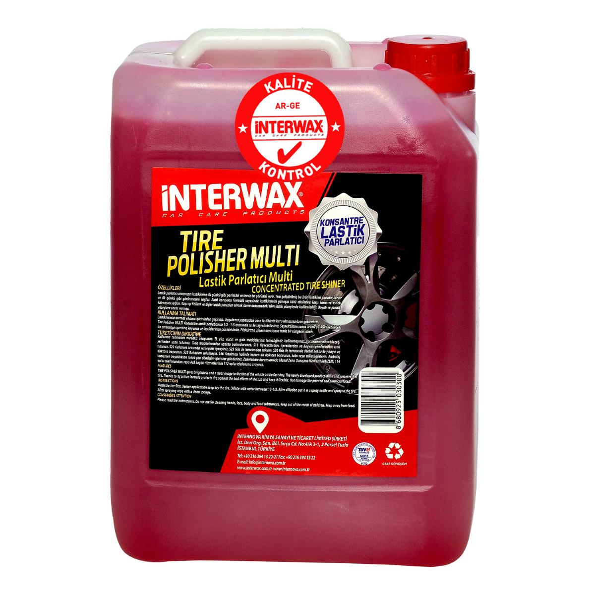 INTERWAX KONSANTRE LASTİK PARLATICI MULTI 5 KG