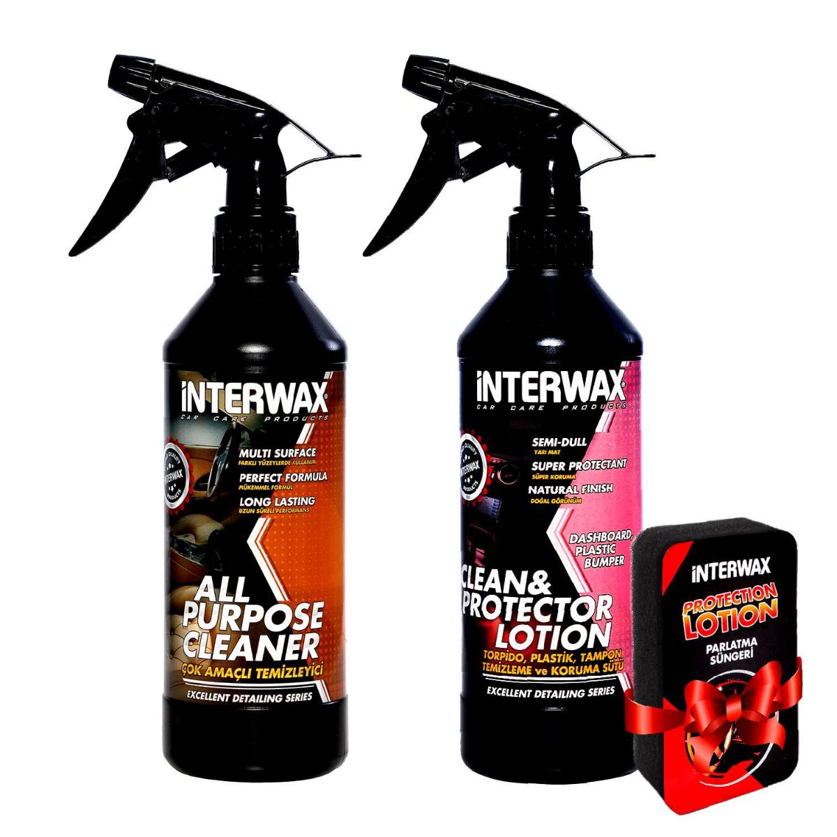 INTERWAX 2'li SET DÖŞEME TEMİZLEME ve TORPİDO TEMİZLEME SÜTÜ 500 ML