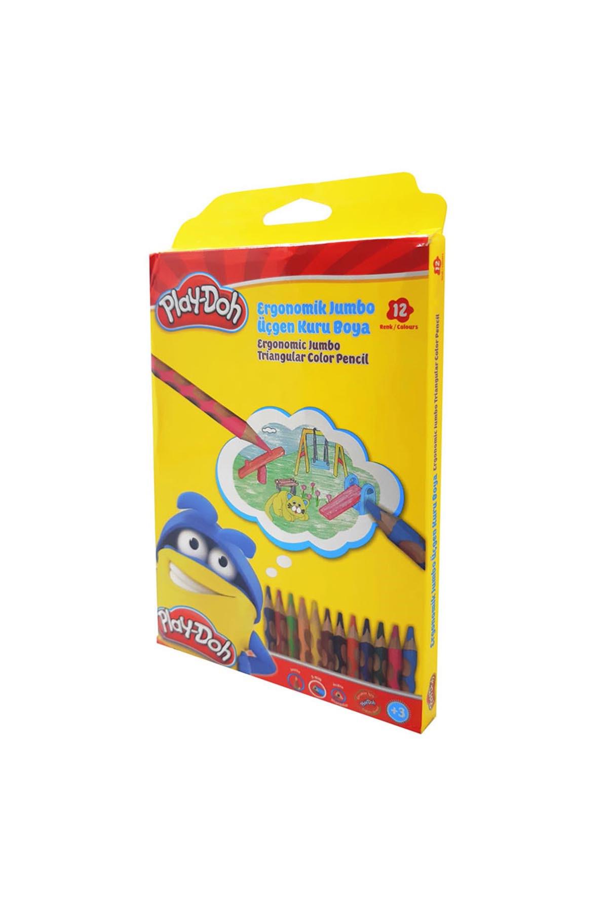 Play-Doh Oluklu Jumbo Kuruboya 12'li