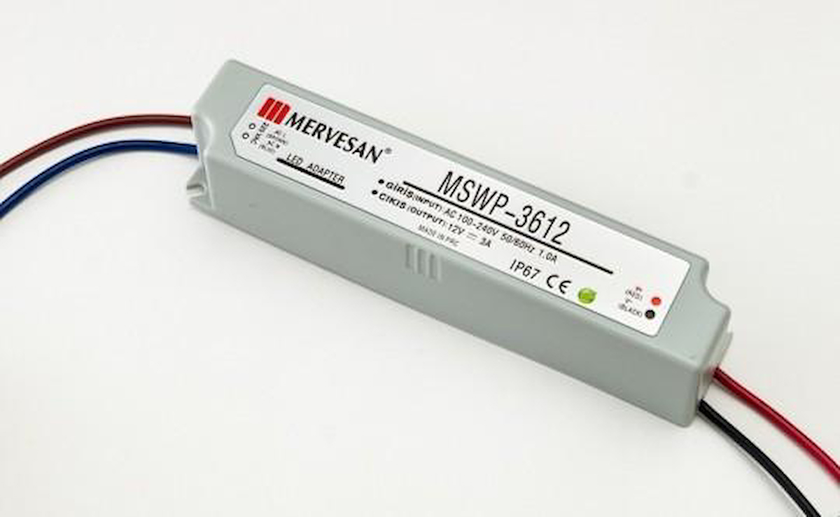 Mervesan MT-WP-36-12 12 Volt 3 Amper IP67 Adaptör