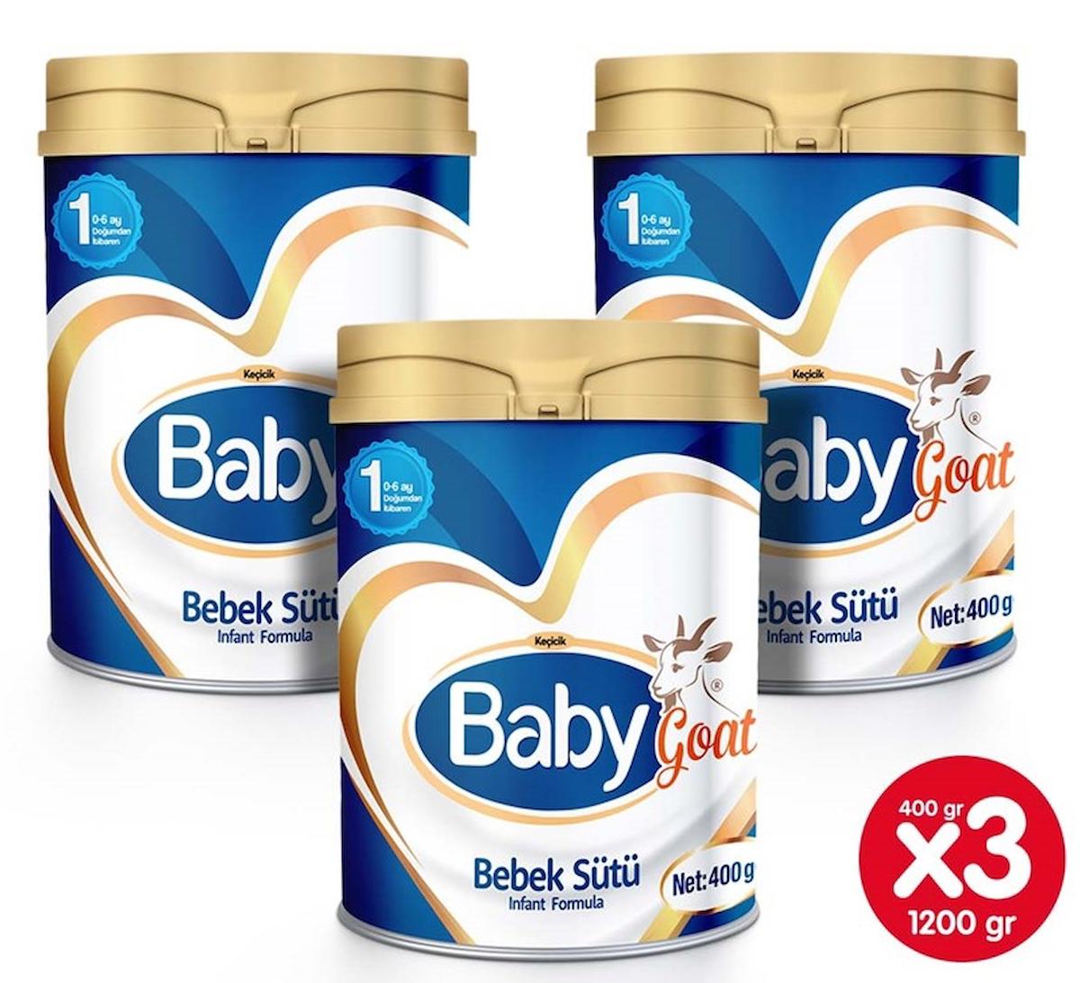 Baby Goat  1 Keçi Sütü Bazlı Bebek Sütü 400 gr x 3 Adet