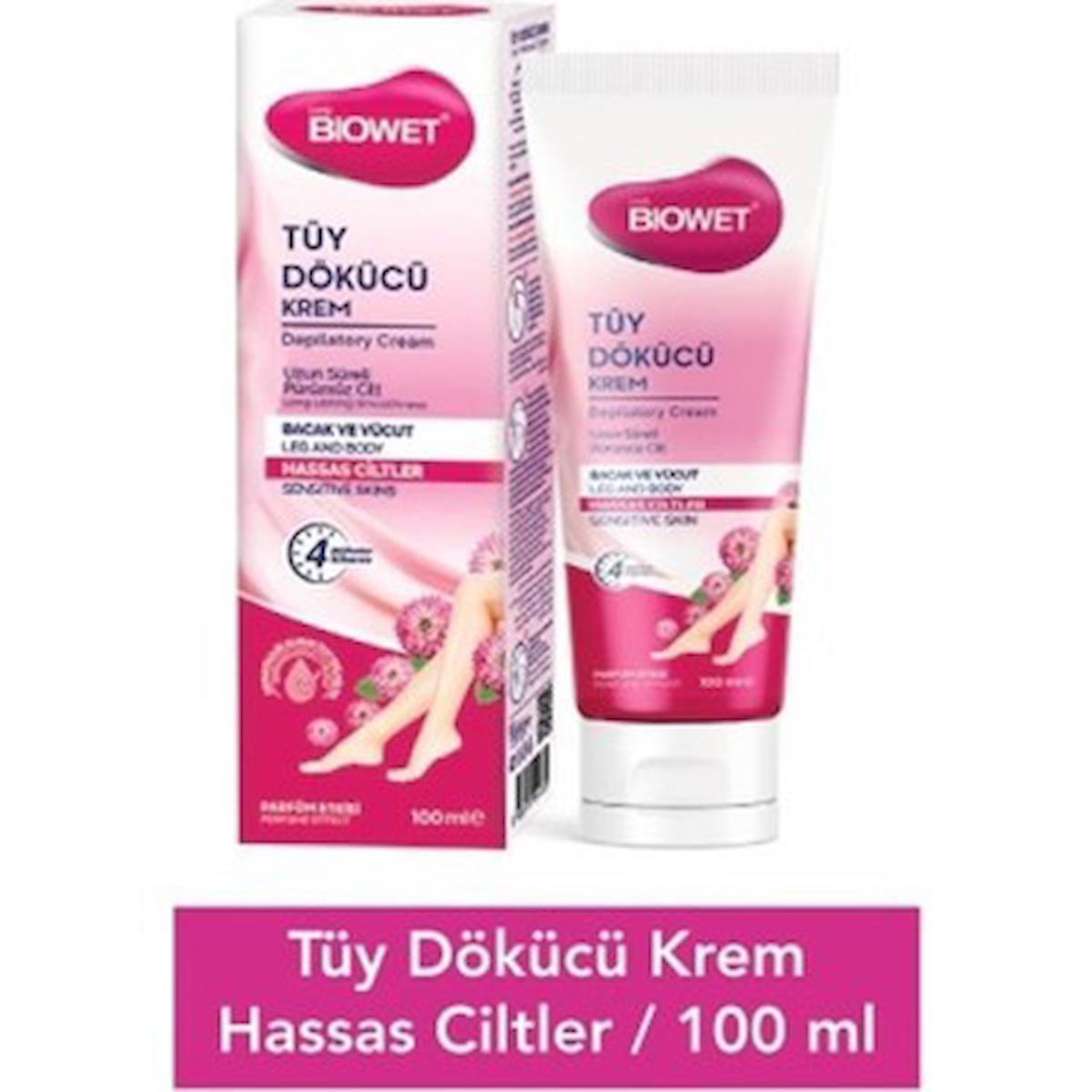 BİOWET TÜY DÖKÜCÜ KREM 100 ML HASSAS CİLTLER