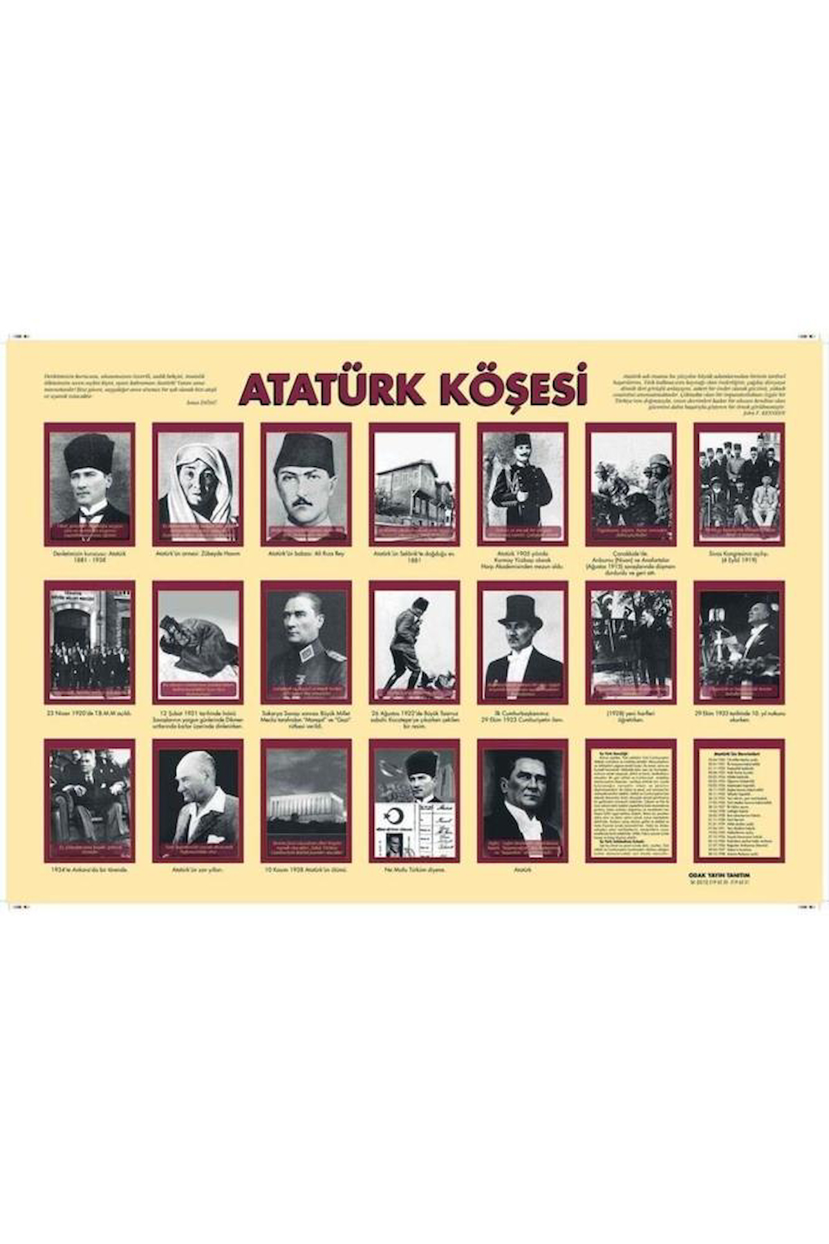 Odak Yayınevi Atatürk Köşesi 57x82