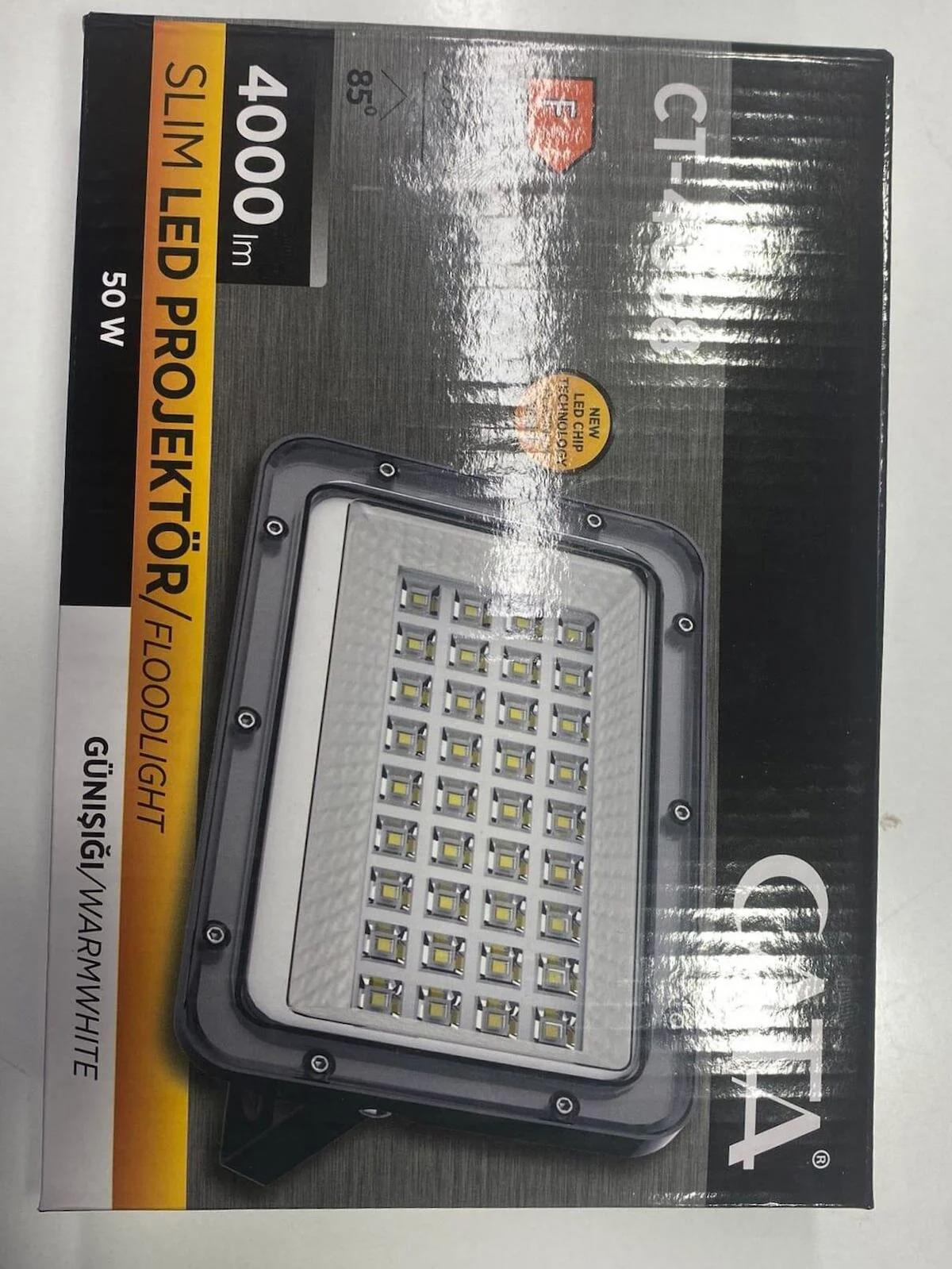 Cata CT-4658 50W Slim Led Projektör Günışığı