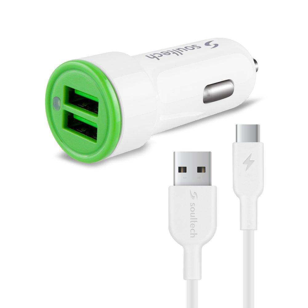 Soultech 3.1A Type-C Comfort 2 USB Araç Şarjı + Usb Kablo -  SC345B