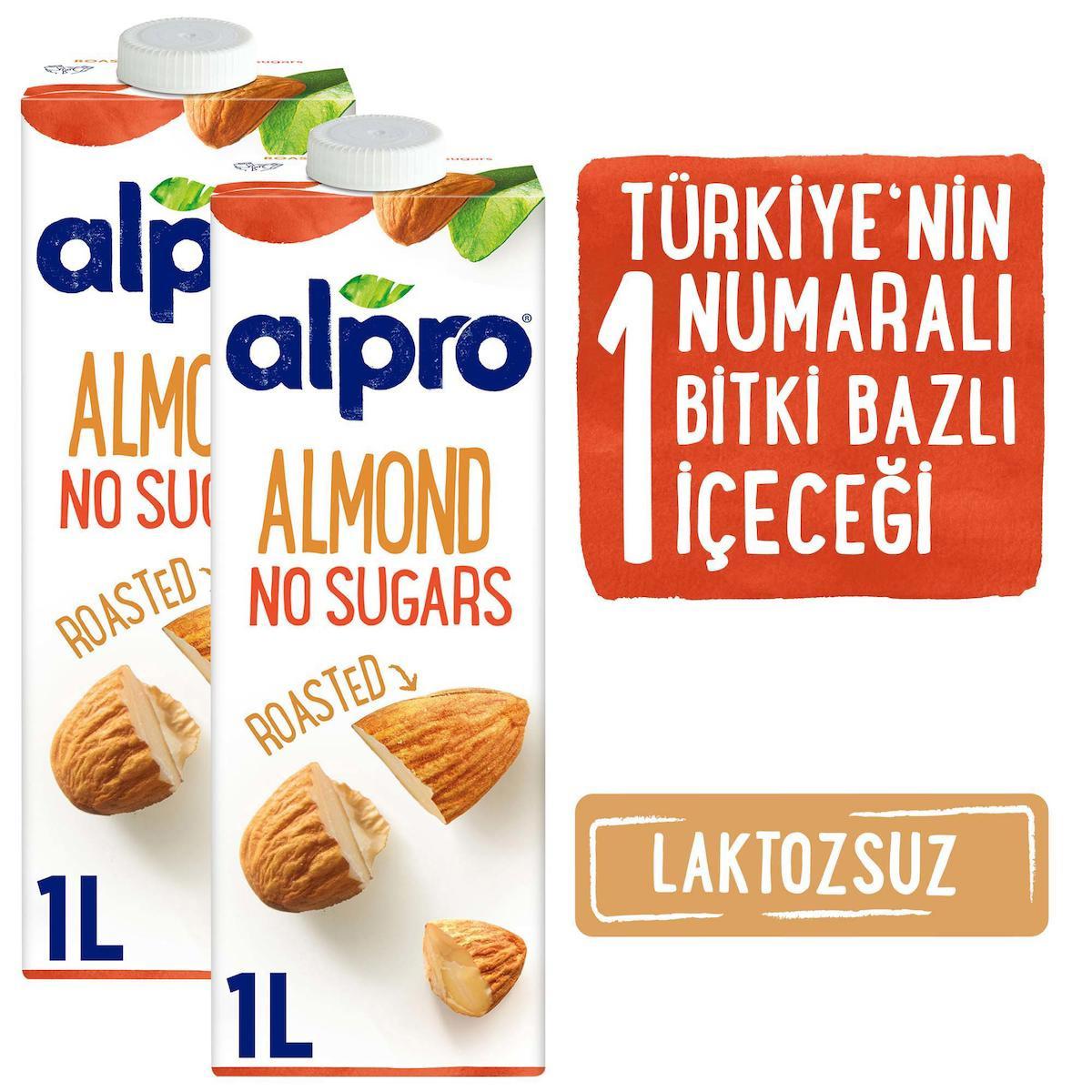 Alpro Şekersiz Badem Sütü 2x1L