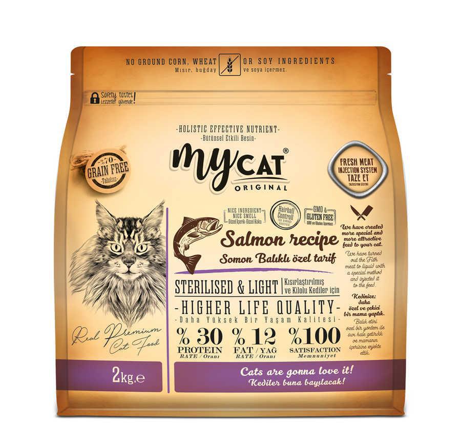 Mycat Original Tahılsız Kısırlaştırılmış Somonlu Kedi Maması 2 Kg