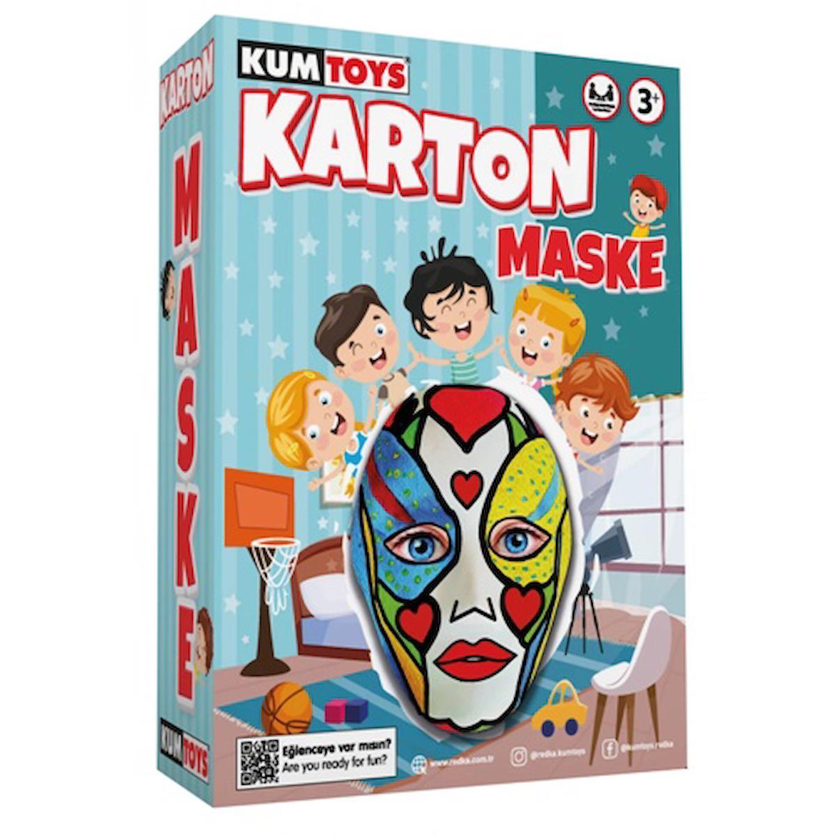 Kumtoys Karton Maske Boyama Seti