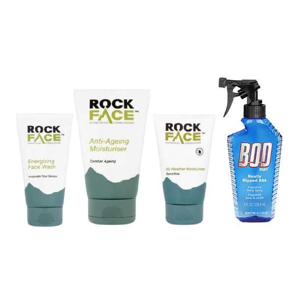 Rock Face Erkek Banyo Bakım Seti-Bodman Really Ripped Abs Vücut Spreyi 236ML