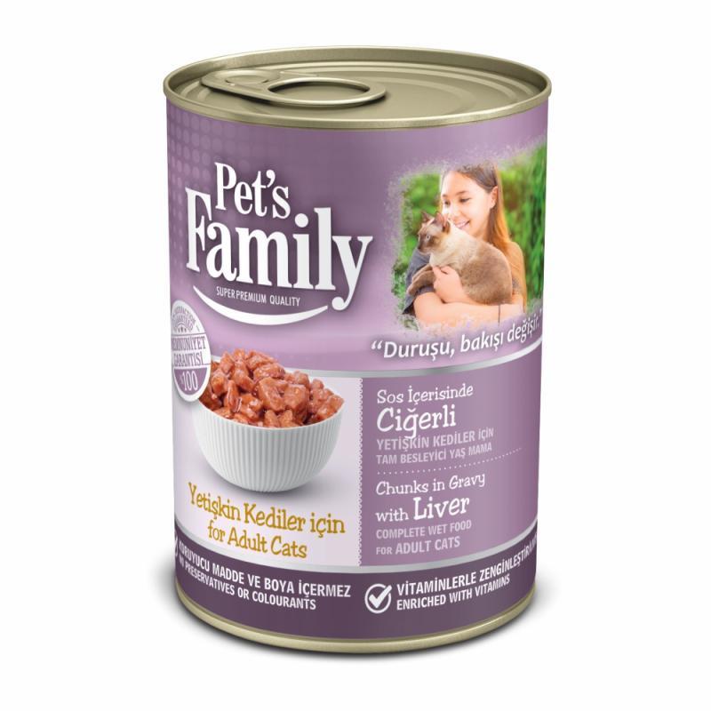 Pets Famıly Ciğerli Kons. Kedi Mama 400g