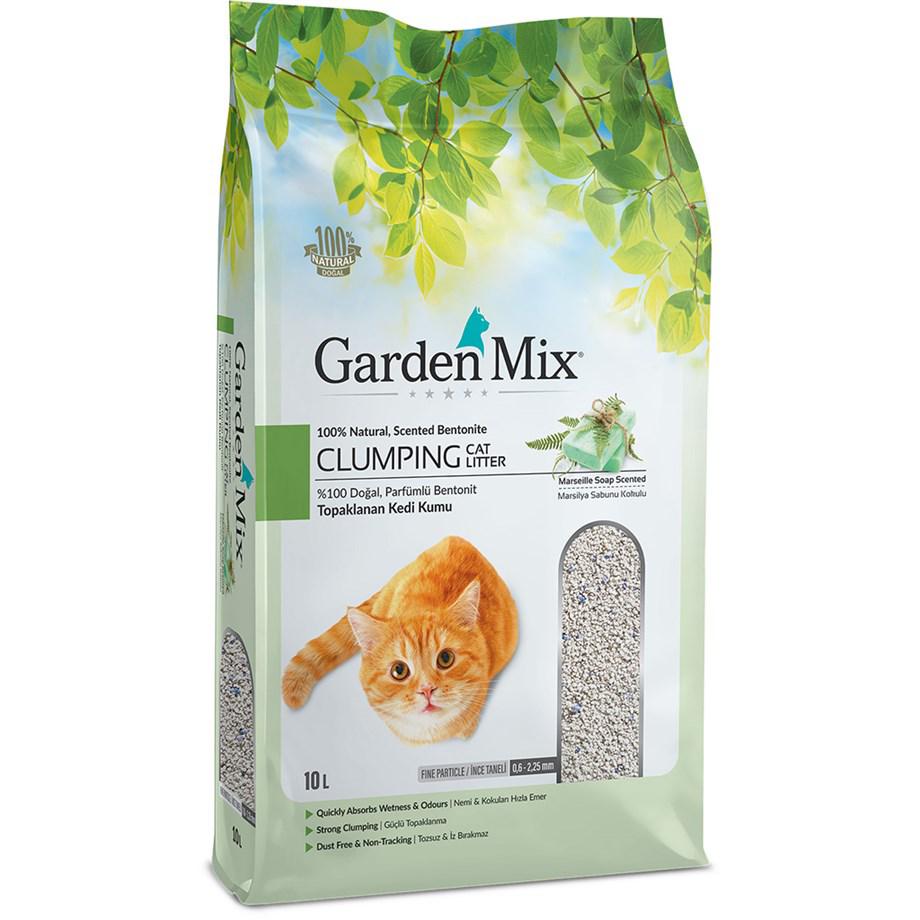 Gardenmix Marsilya Sabun Kokulu Bentonit Kalın Taneli Kedi Kumu 10 Lt