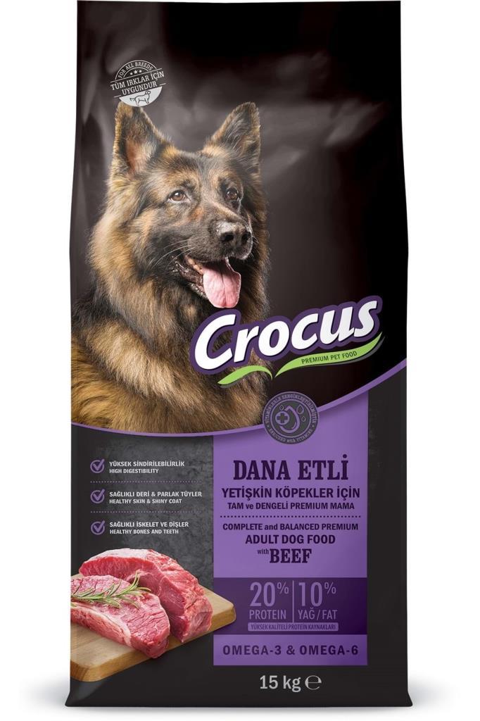 Crocus Biftekli-Pirinçli Küçük Irk Yetişkin Kuru Köpek Maması 15 kg