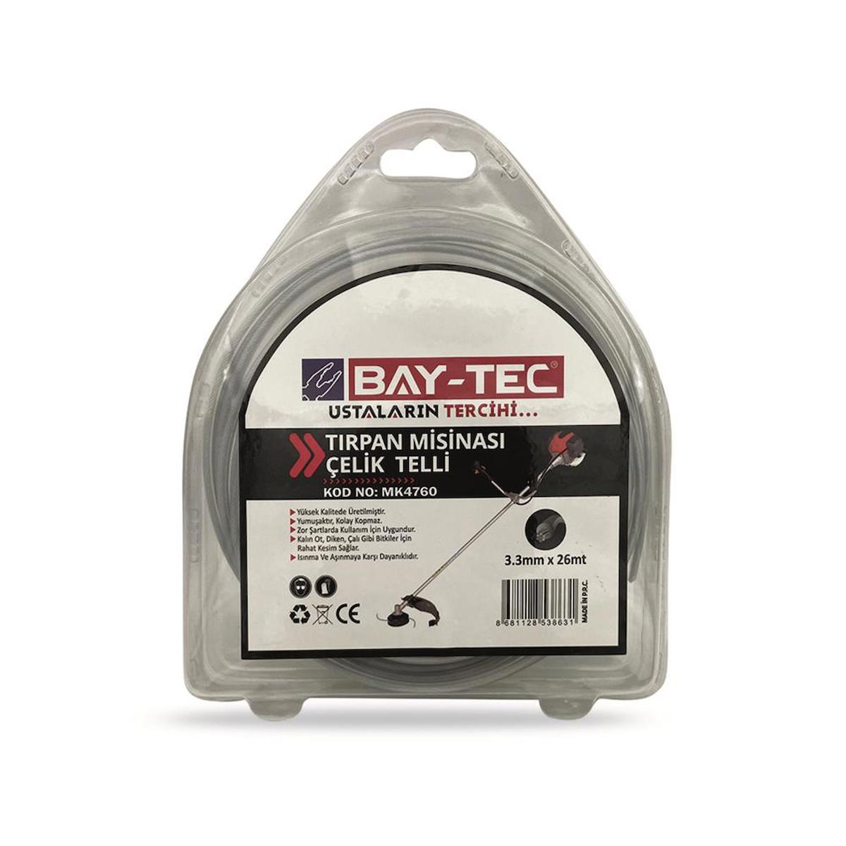 BAYTEC TIRPAN MİSİNA ÇELİK TELLİ 3.3 MM*26MT MK4760