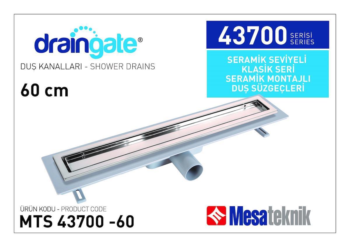 Mesateknik Draingate® Seramik Seviyeli Seramik Montajlı Duş Kanalı  Mts 43700 60