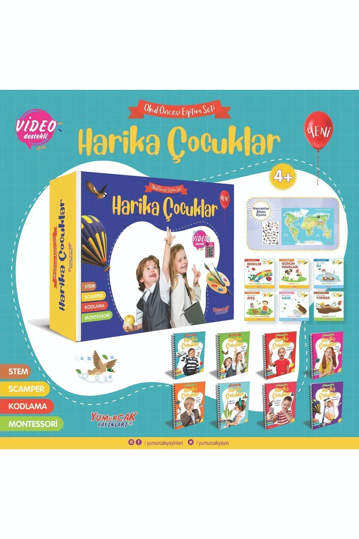 Yumurcak Yayınları Harika Çocuklar Eğitim Seti  4+ Yaş