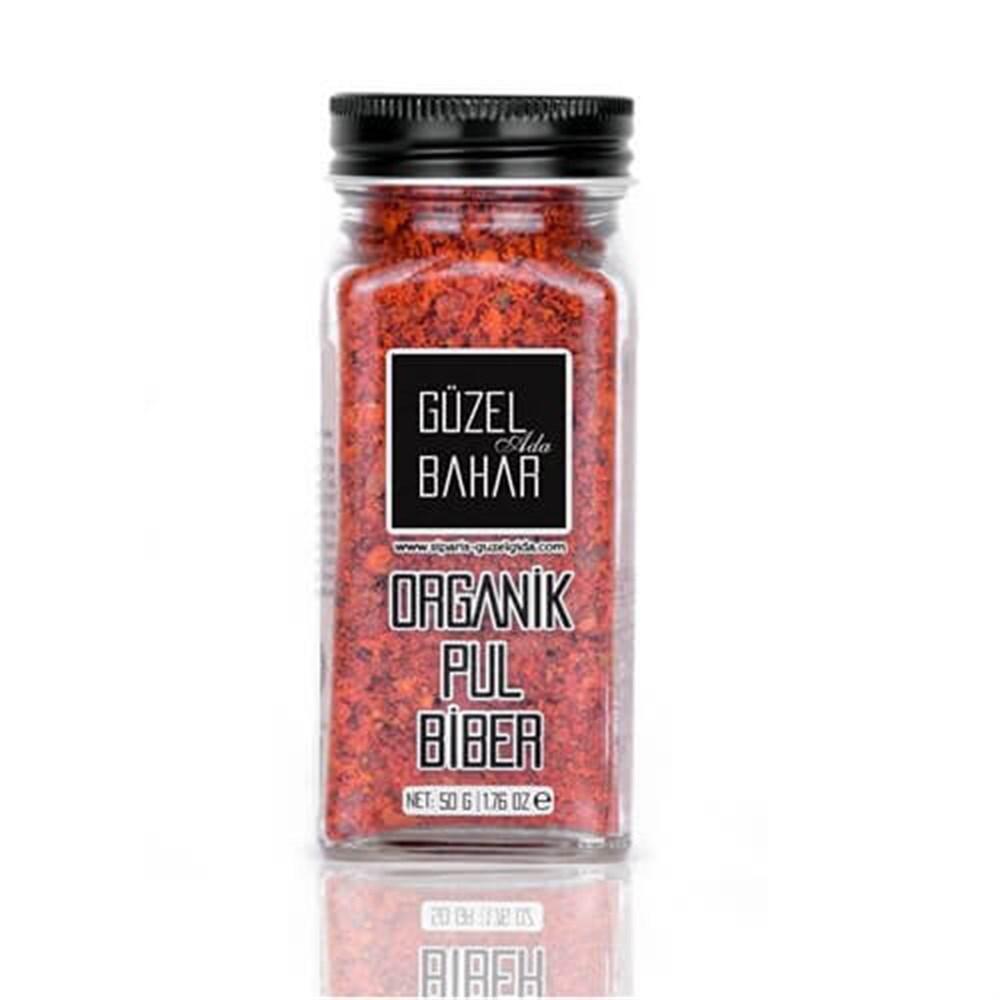 Organik Acı Pul Biber 50 Gr (tuzluklu)