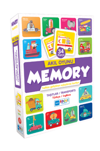 Memory - Taşıtlar 34 Parça Blue Focus Games