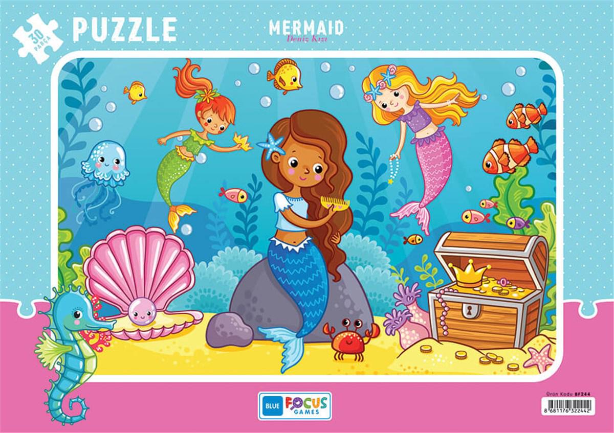 Blue Focus 30 Parça Puzzle - Deniz Kızı (Mermaid)