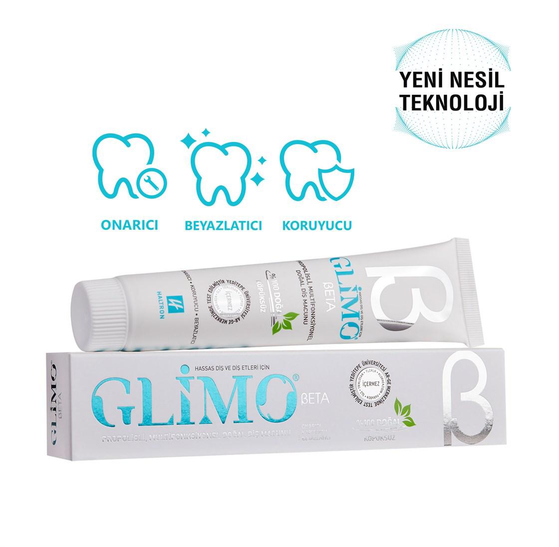 Glimo Beta Hassas Diş ve Diş Eti Onarımı Doğal Diş Macunu 75 ml 